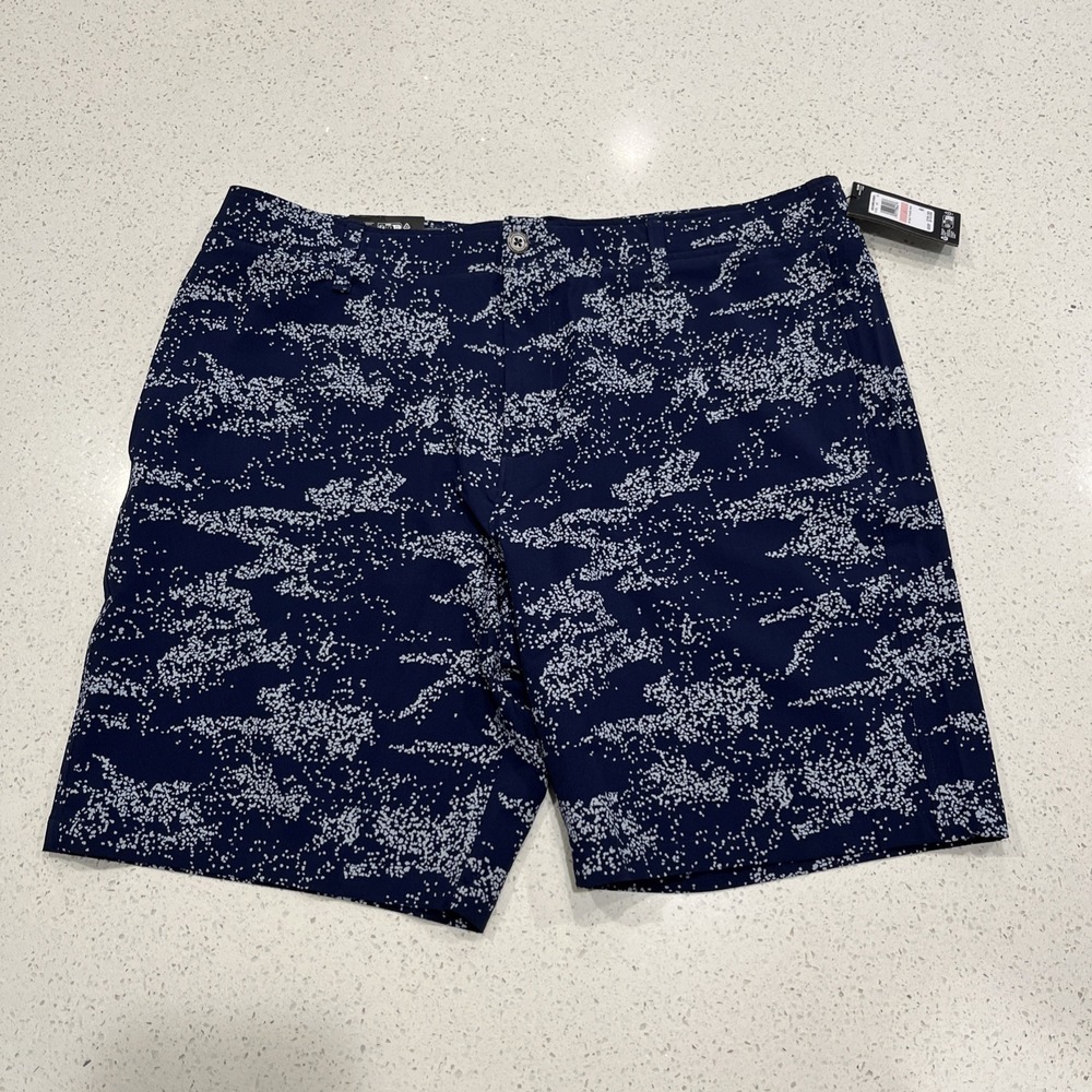 NWT Under Armour Golf Shorts UA Printed Blue 1377303 600 Men's Size 40